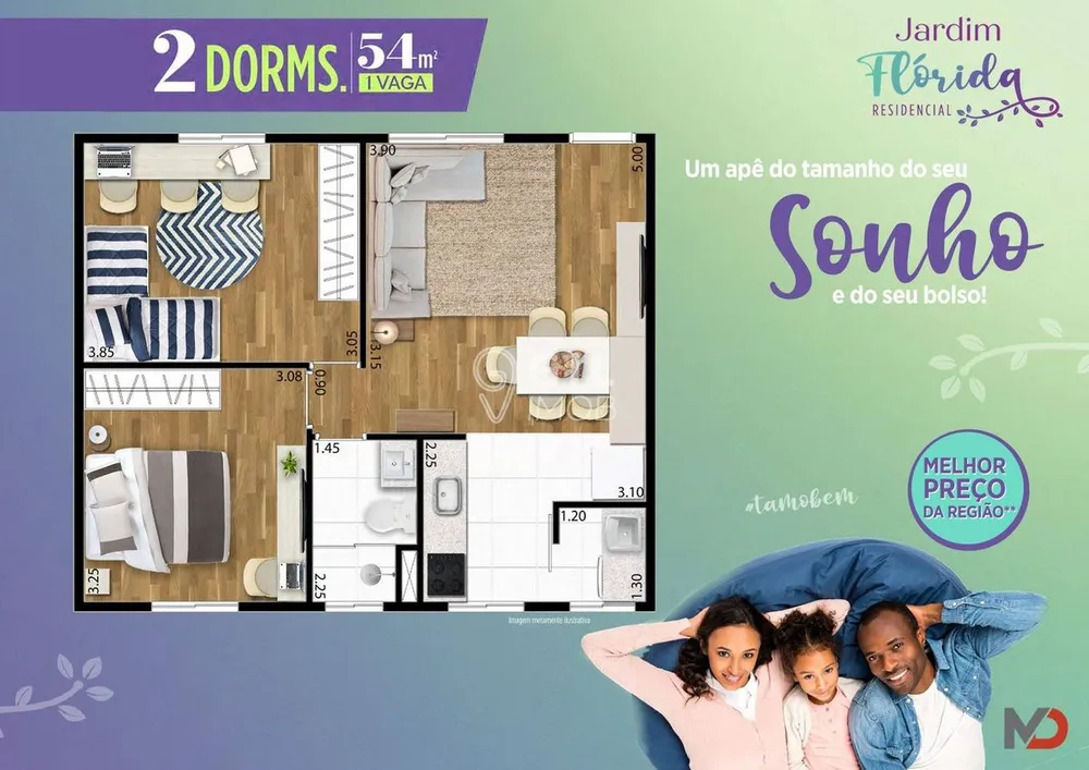 Apartamento, 2 quartos, 54 m² - Foto 7