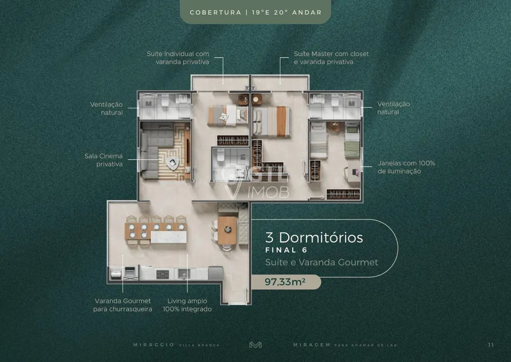 Cobertura, 3 quartos, 97 m² - Foto 15