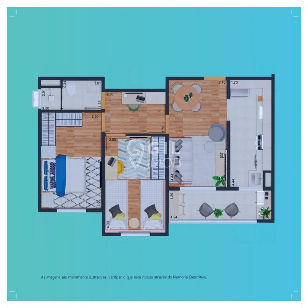 Apartamento, 2 quartos, 61 m² - Foto 17