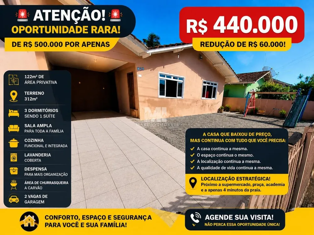 Casa, 3 quartos, 122 m² - Foto 1