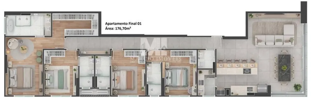 Apartamento, 3 quartos, 177 m² - Foto 14