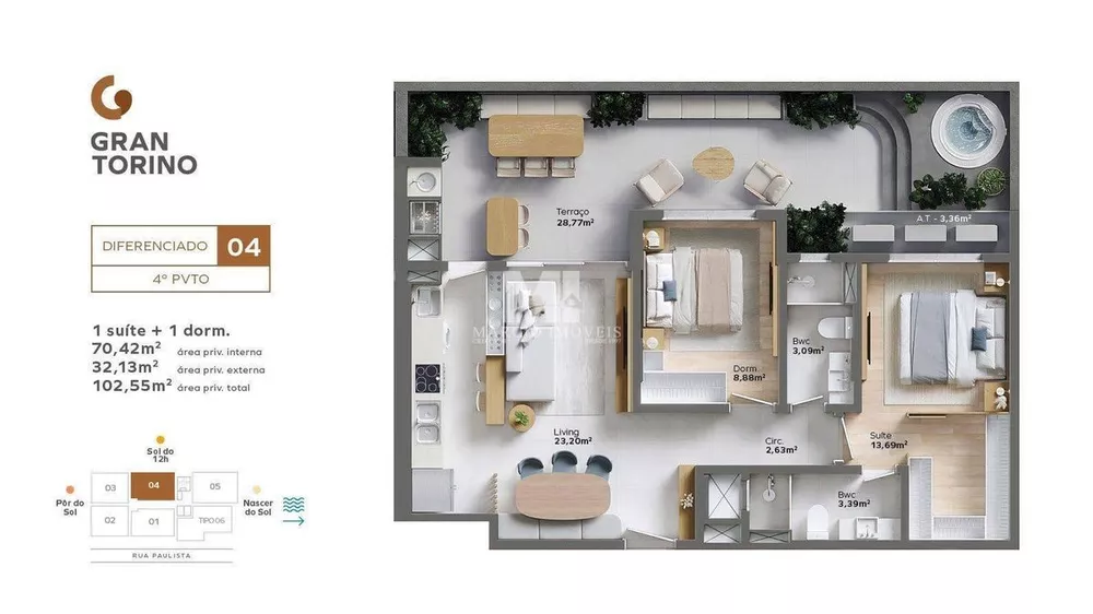Apartamento, 3 quartos, 77 m² - Foto 1