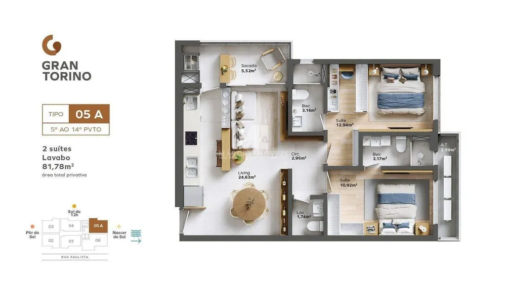 Apartamento, 3 quartos, 77 m² - Foto 9