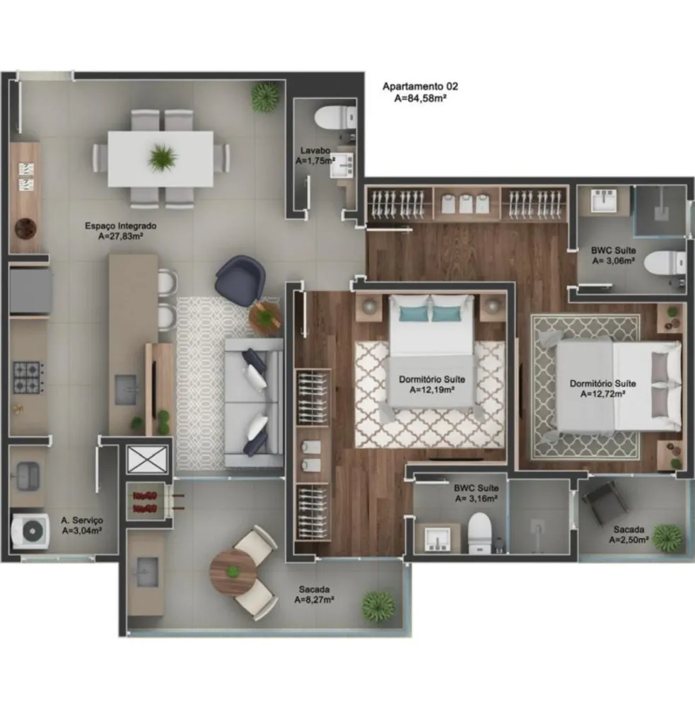 Apartamento, 1 quarto, 51 m² - Foto 6