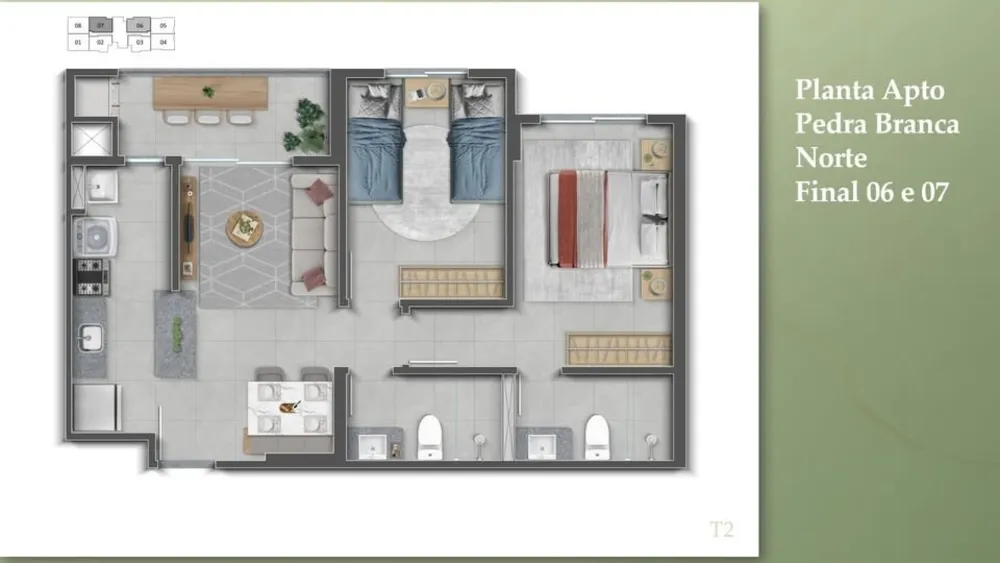 Apartamento, 2 quartos, 52 m² - Foto 1