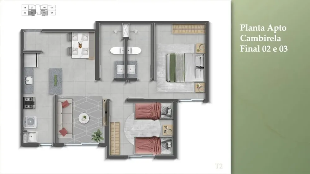 Apartamento, 2 quartos, 52 m² - Foto 9