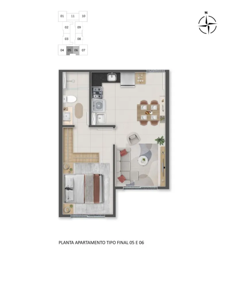 Apartamento, 2 quartos, 58 m² - Foto 2