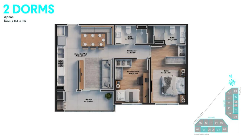 Apartamento, 2 quartos, 71 m² - Foto 6