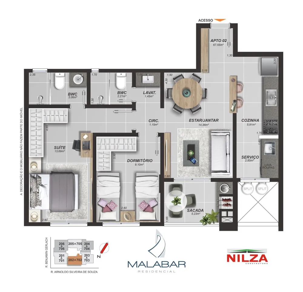 Apartamento, 2 quartos, 68 m² - Foto 7