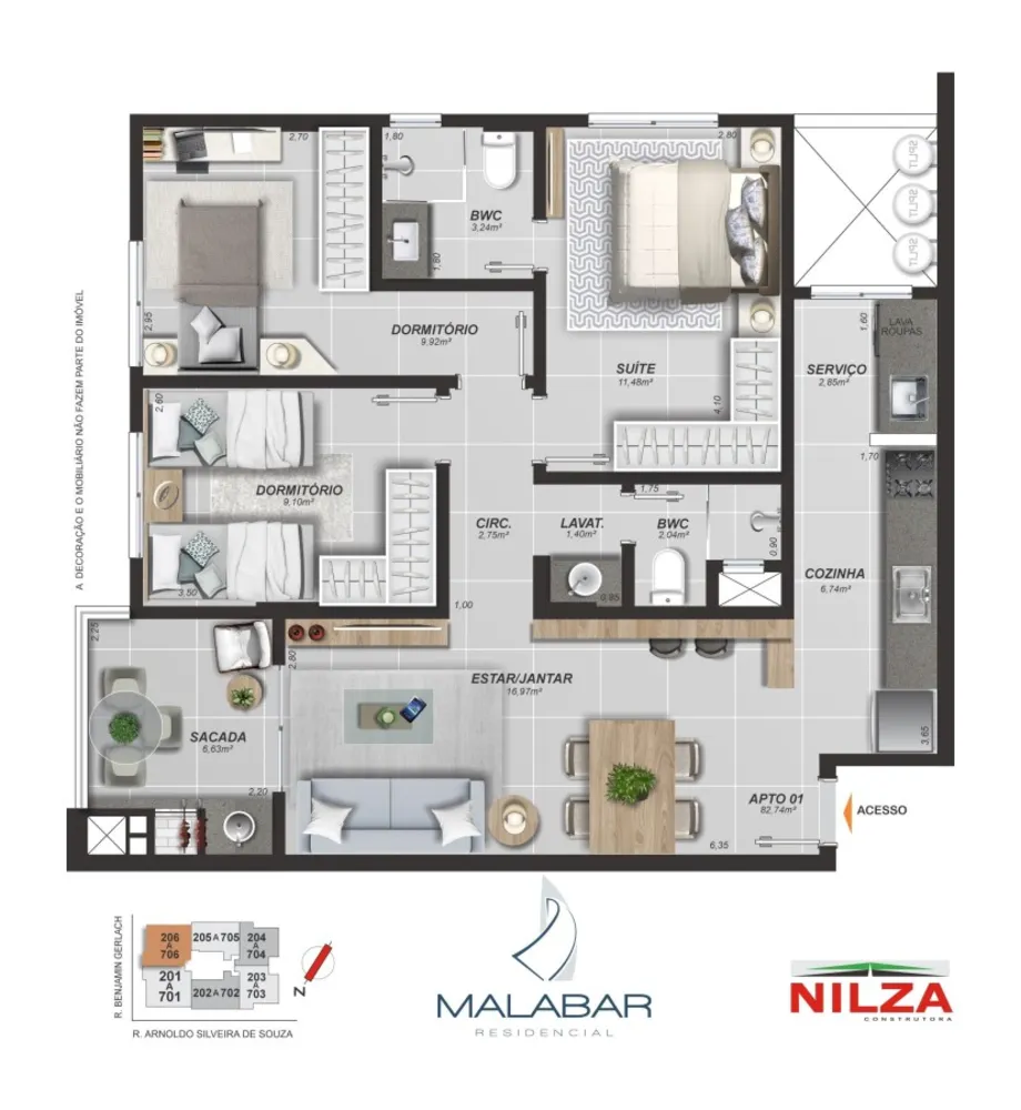 Apartamento, 2 quartos, 68 m² - Foto 9