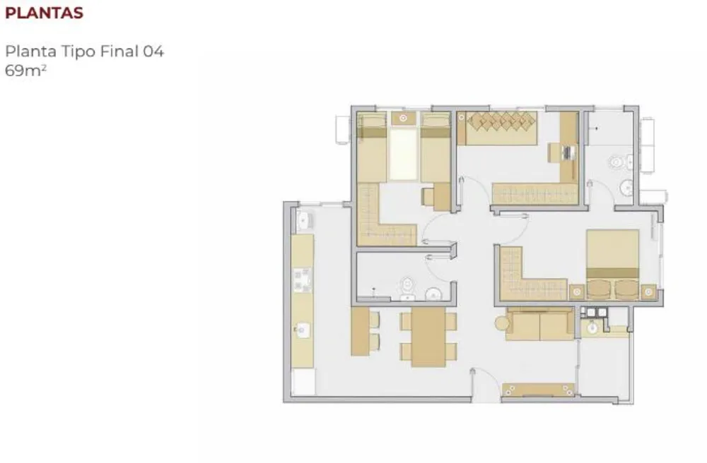 Apartamento, 3 quartos, 69 m² - Foto 4