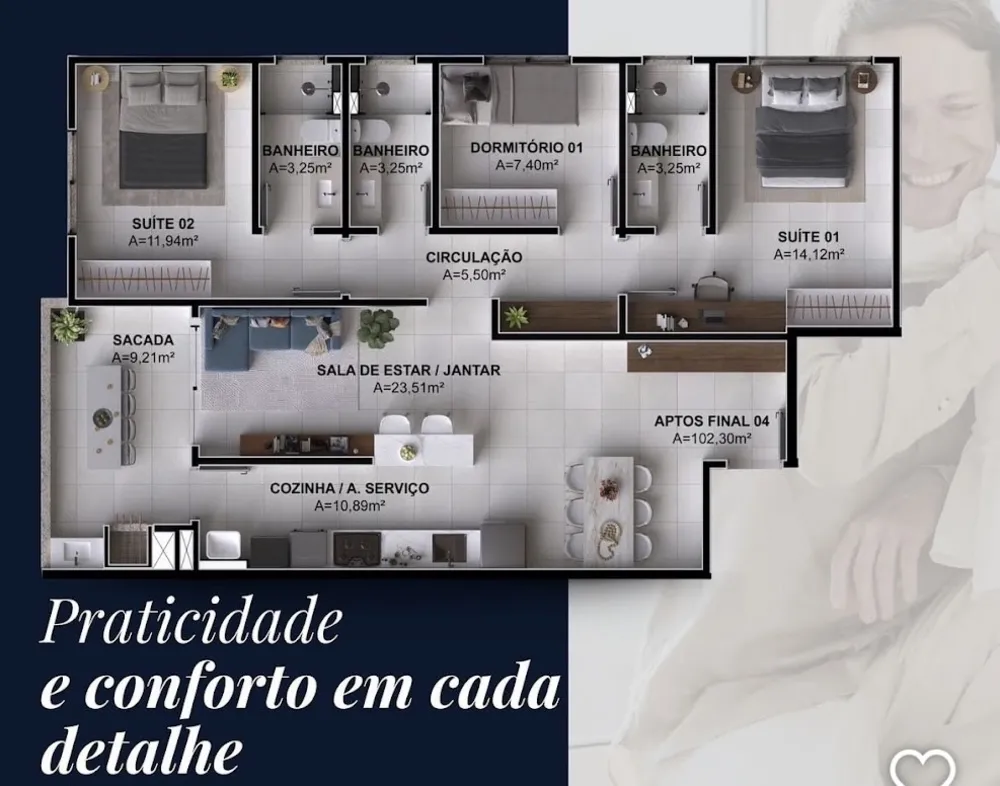 Apartamento, 3 quartos, 92 m² - Foto 8