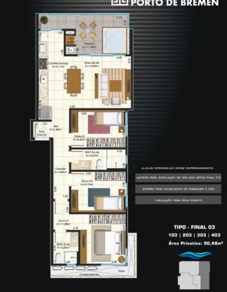 Apartamento, 3 quartos, 79 m² - Foto 5