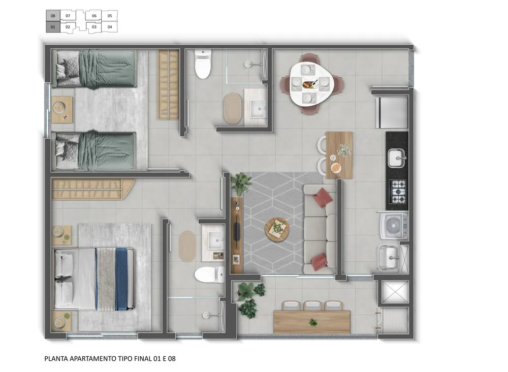 Apartamento, 2 quartos, 55 m² - Foto 13