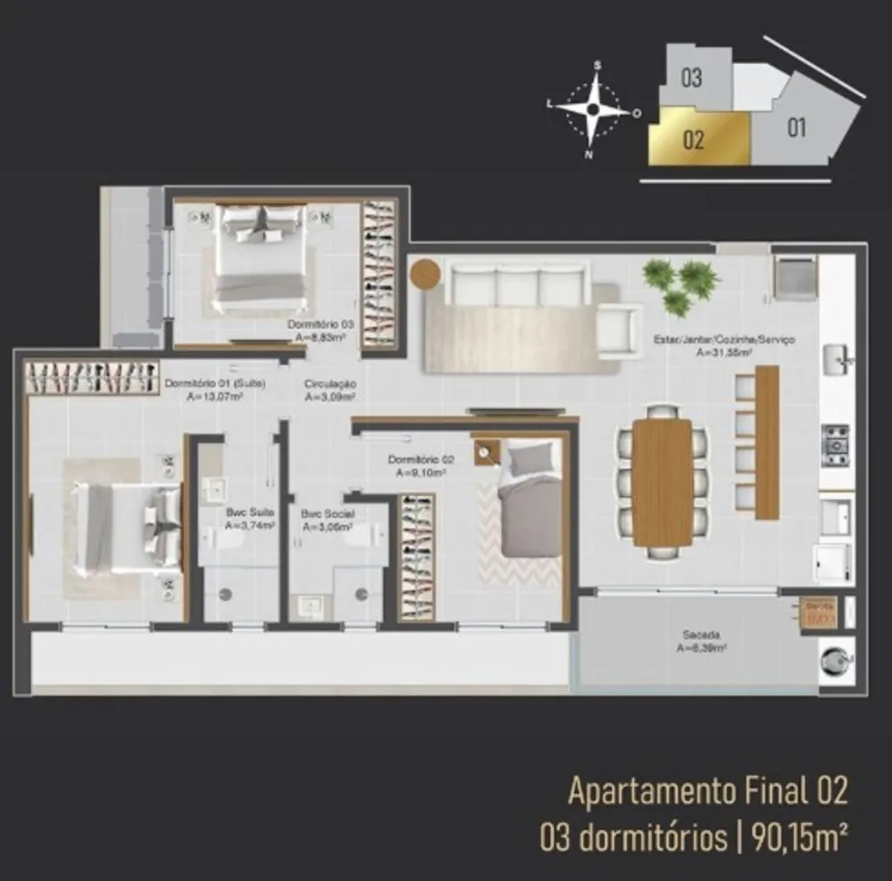Apartamento, 2 quartos, 76 m² - Foto 5