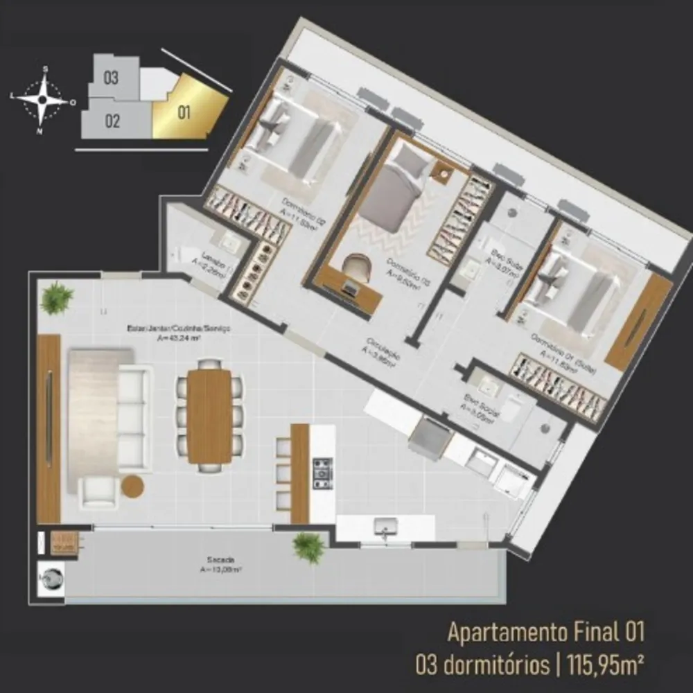 Apartamento, 3 quartos, 90 m² - Foto 12