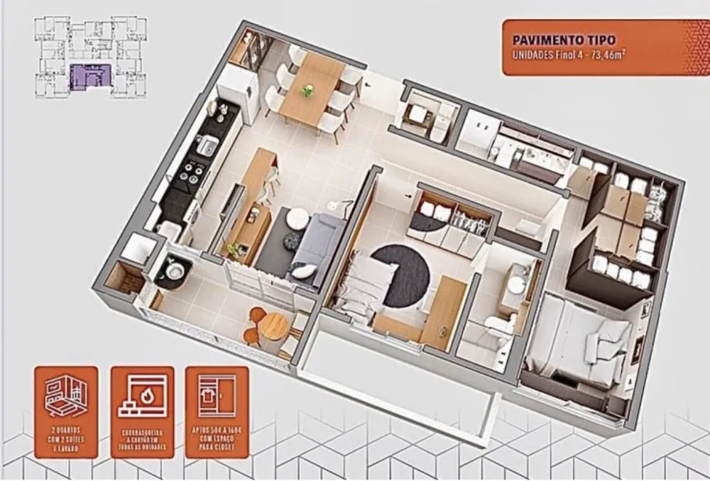 Apartamento, 2 quartos, 60 m² - Foto 11