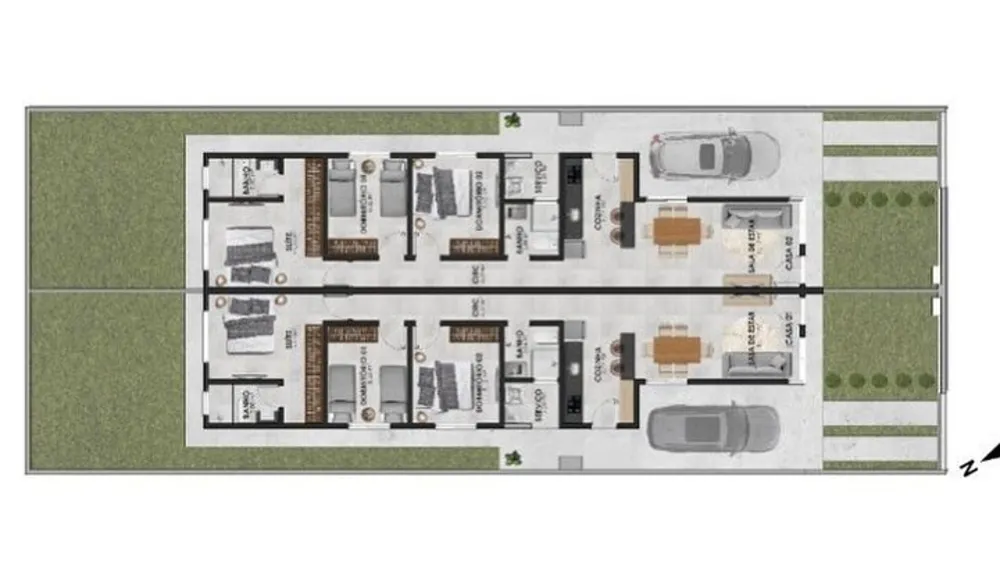 Casa, 3 quartos, 70 m² - Foto 2