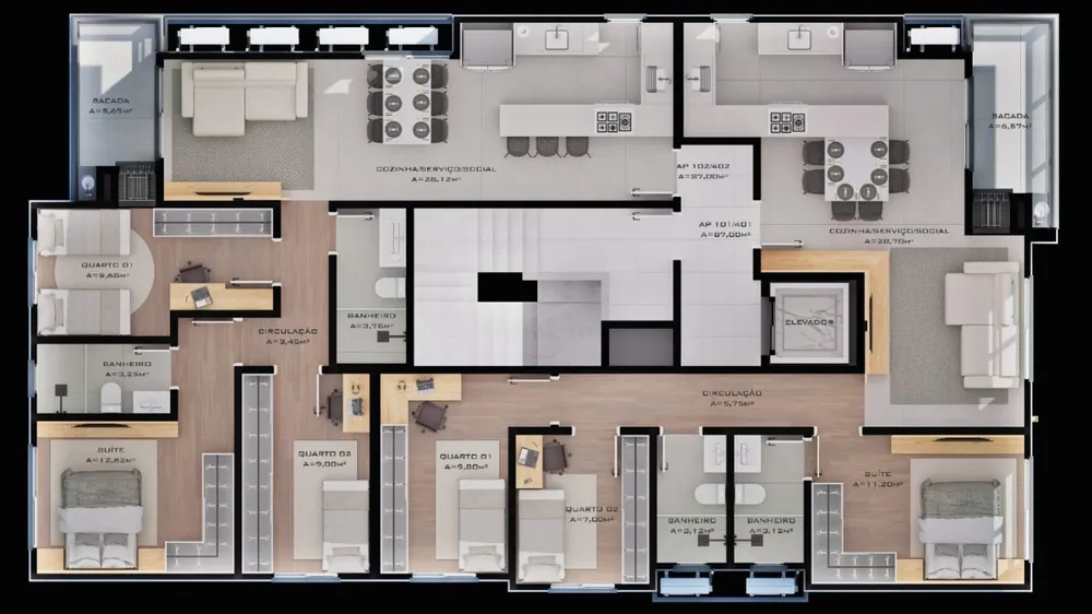 Apartamento, 3 quartos, 87 m² - Foto 10