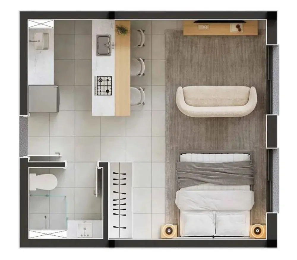 Apartamento, 1 quarto, 32 m² - Foto 12