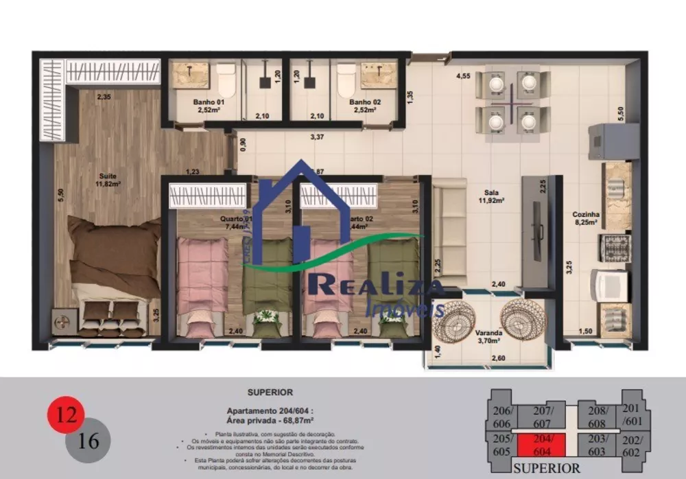 Apartamento, 2 quartos, 52 m² - Foto 14
