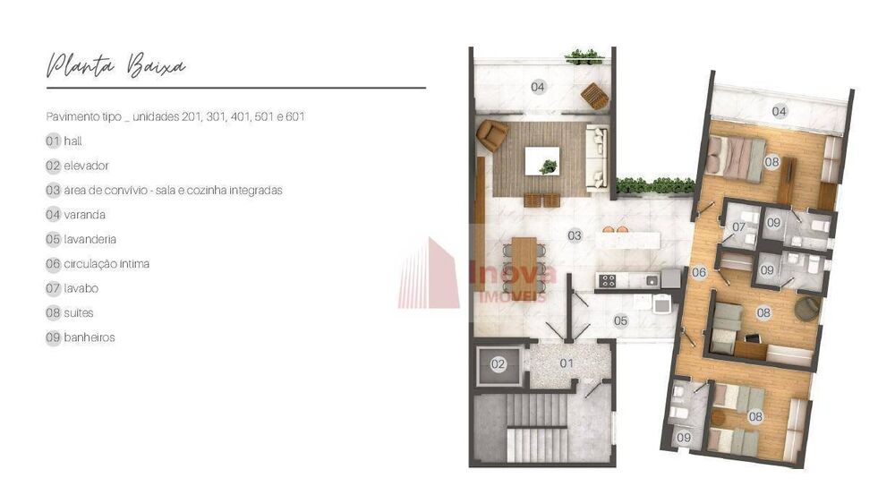 Apartamento, 3 quartos, 125 m² - Foto 1