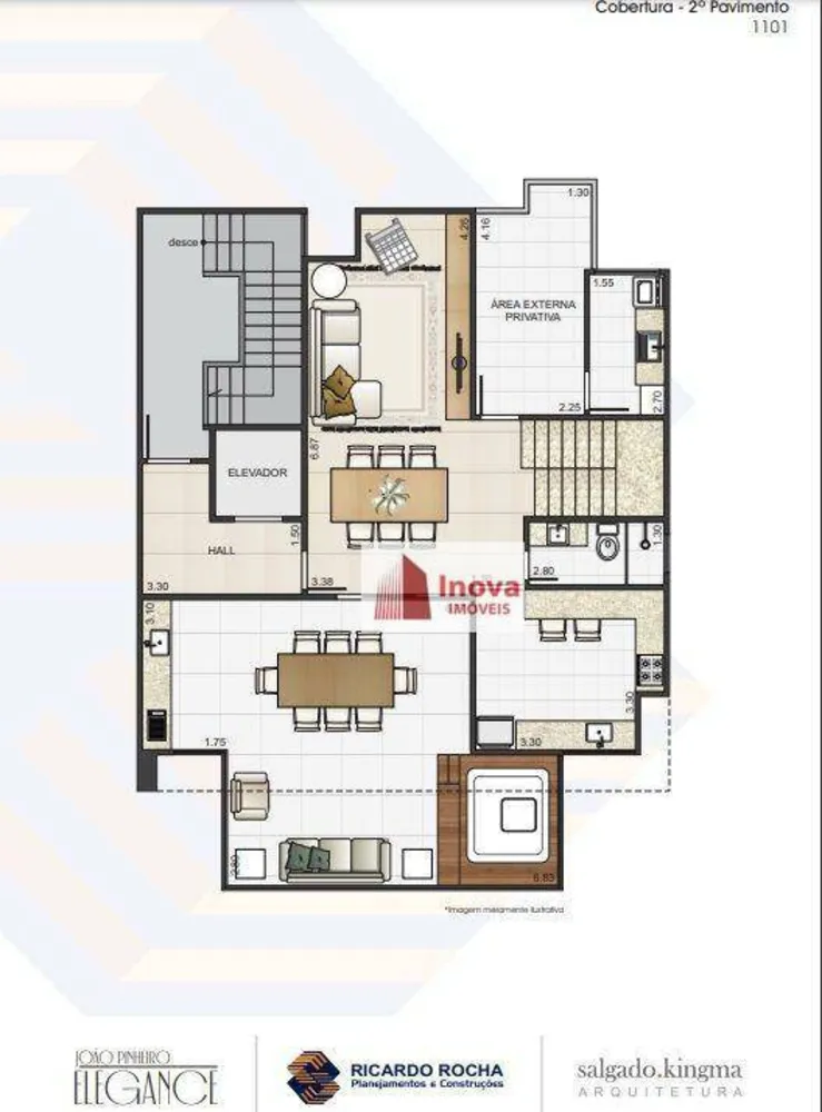 Cobertura, 4 quartos, 208 m² - Foto 3