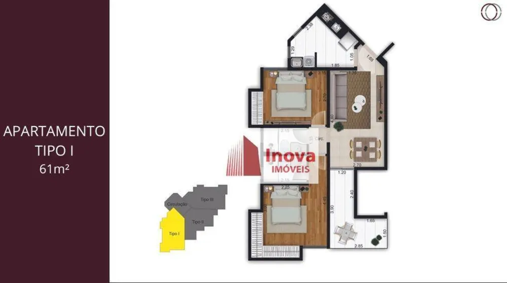 Apartamento, 2 quartos, 61 m² - Foto 8