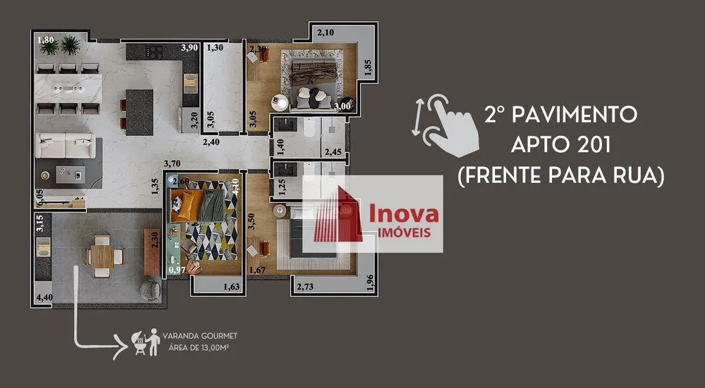 Apartamento, 3 quartos, 100 m² - Foto 7