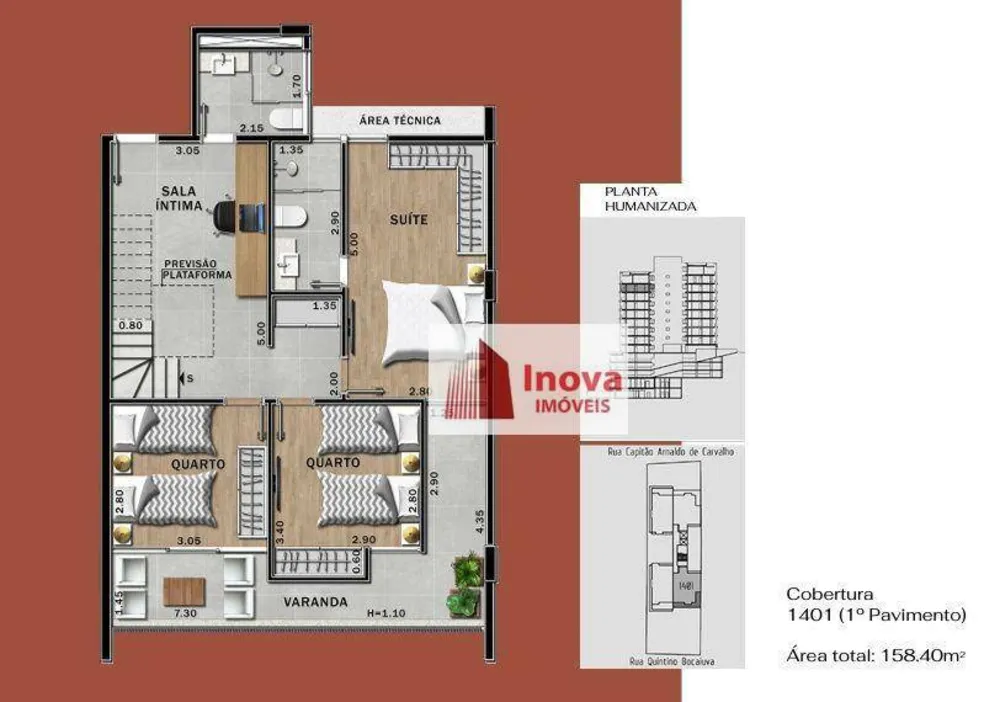 Cobertura, 3 quartos, 159 m² - Foto 8