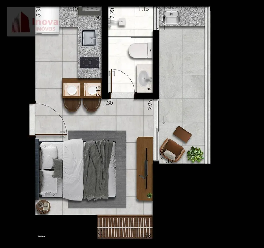 Apartamento, 1 quarto, 25 m² - Foto 10