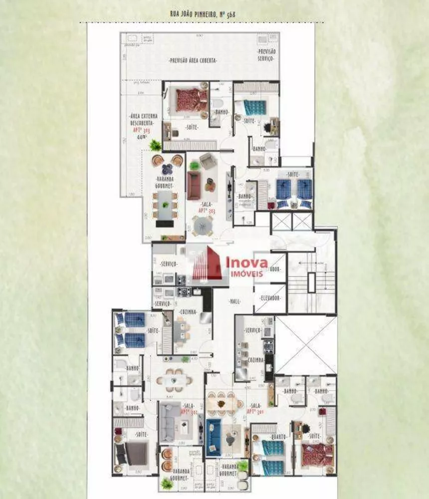 Apartamento à venda com 3 quartos, 100m² - Foto 3