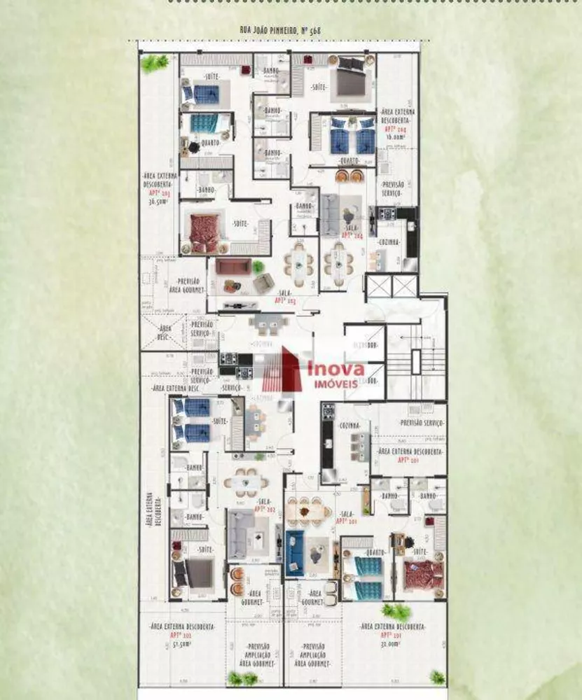 Apartamento à venda com 3 quartos, 100m² - Foto 2