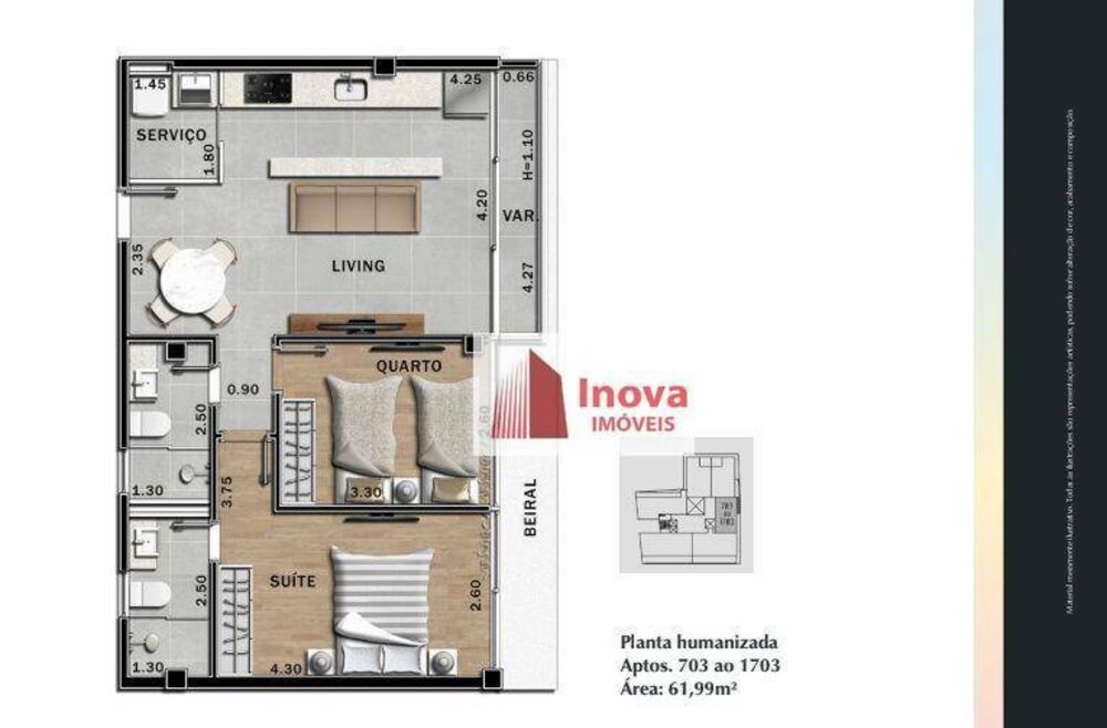 Apartamento à venda com 2 quartos, 74m² - Foto 7