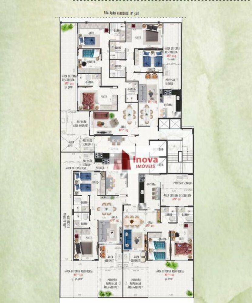 Apartamento à venda com 2 quartos, 114m² - Foto 2