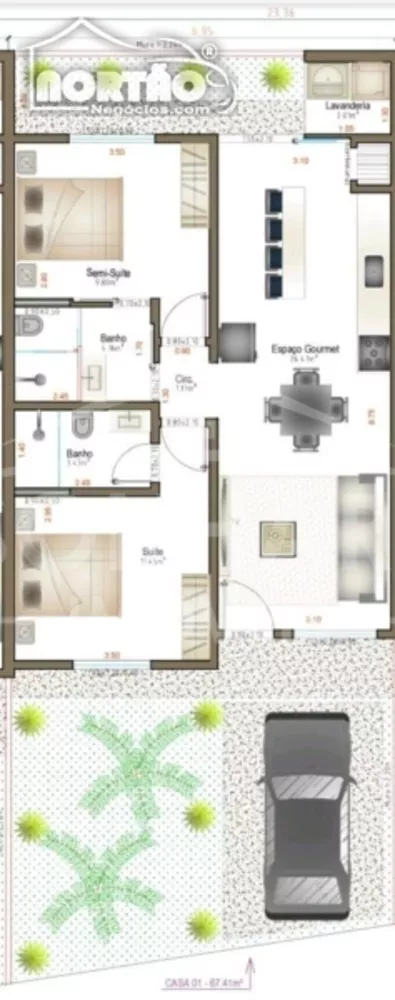 Casa à venda com 2 quartos, 67m² - Foto 3