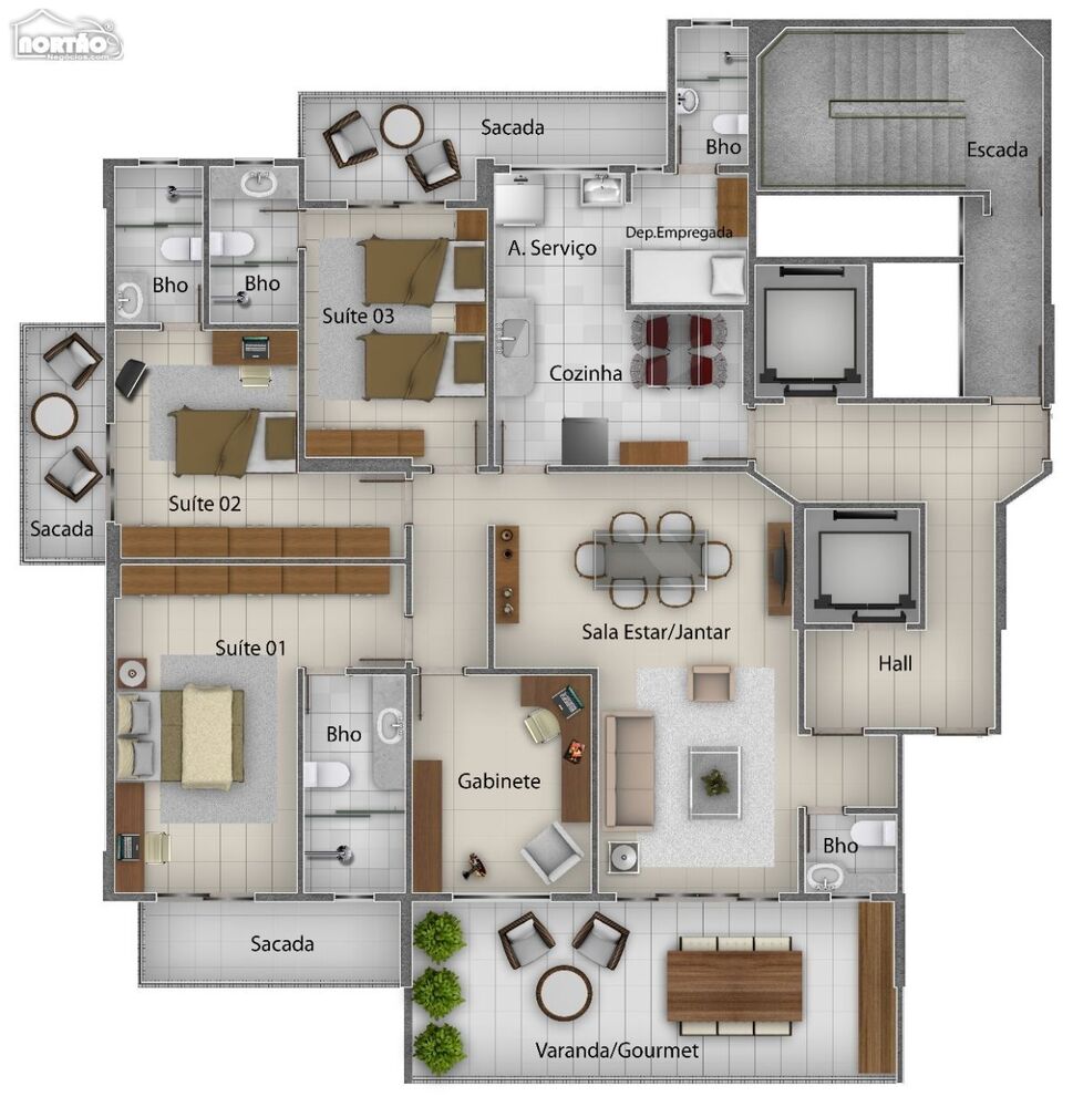 Casa, 5 quartos, 165 m² - Foto 3