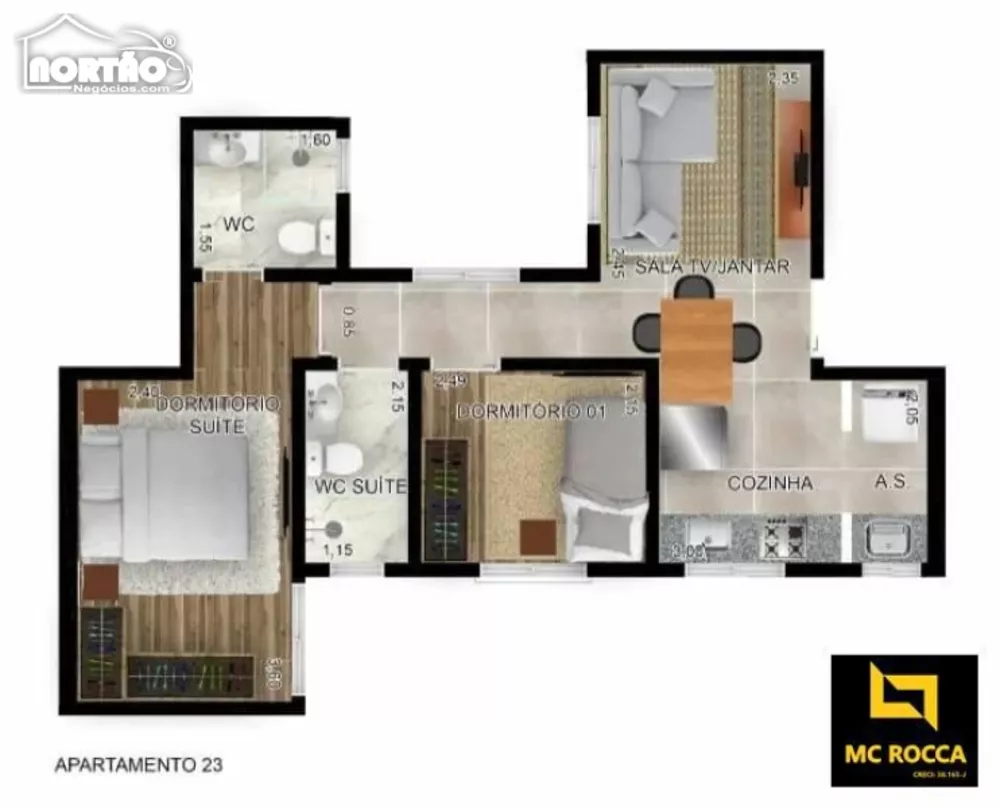 Casa à venda com 2 quartos, 44m² - Foto 3