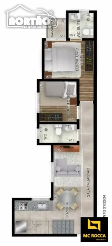 Casa à venda com 2 quartos, 91m² - Foto 3