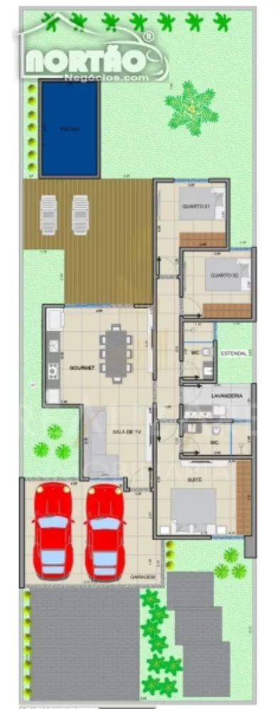 Casa à venda com 3 quartos, 117m² - Foto 2