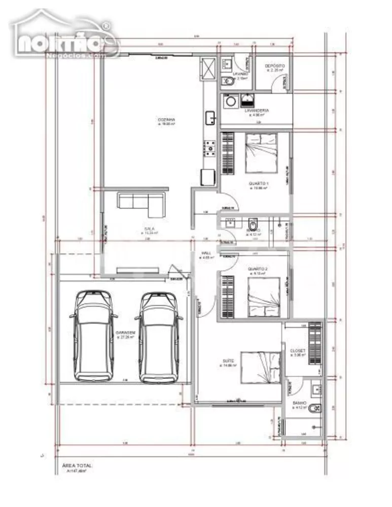 Casa, 4 quartos, 147 m² - Foto 1