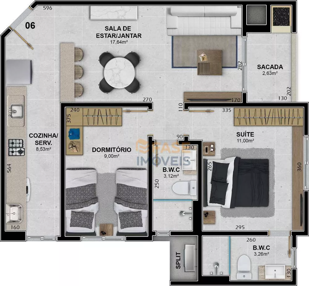 Apartamento, 2 quartos, 56 m² - Foto 4