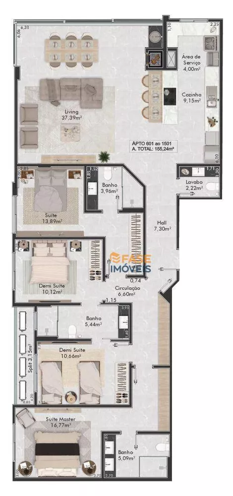 Apartamento, 4 quartos, 155 m² - Foto 16