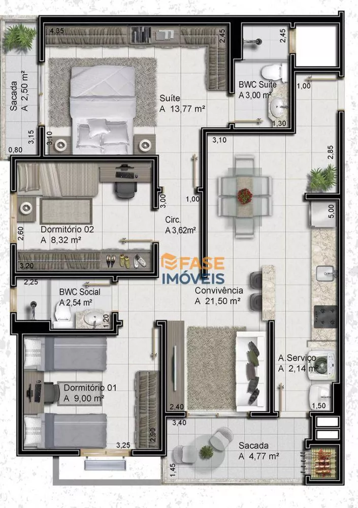 Apartamento à venda com 3 quartos, 84m² - Foto 4