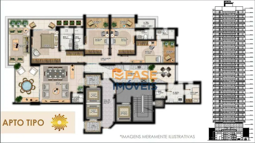 Apartamento, 4 quartos, 200 m² - Foto 9