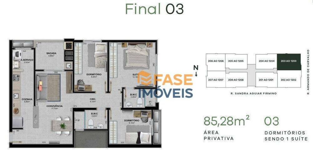 Apartamento à venda com 3 quartos, 85m² - Foto 7