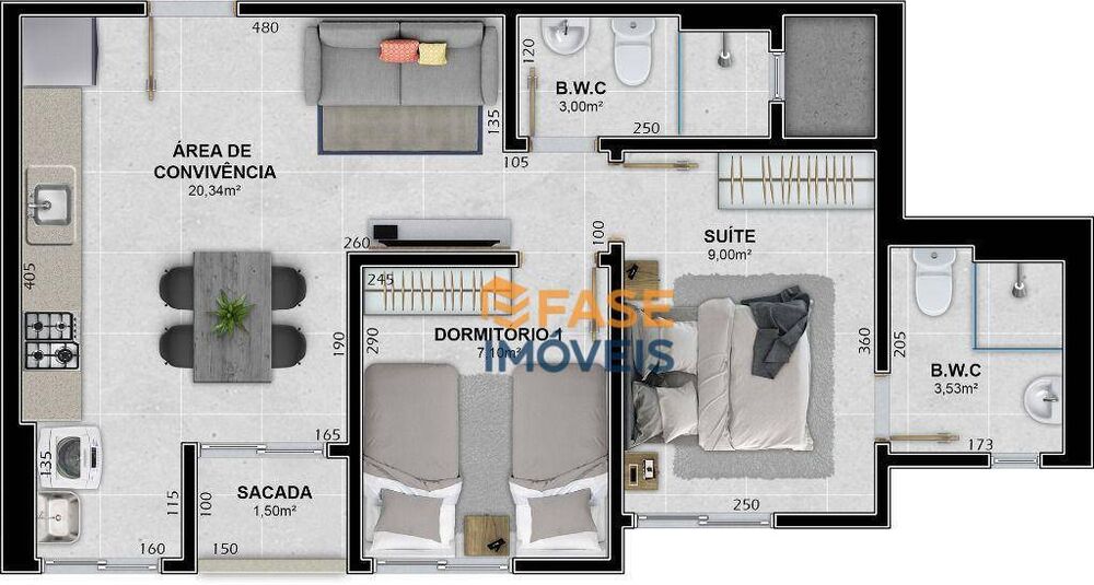 Apartamento à venda com 2 quartos, 54m² - Foto 6