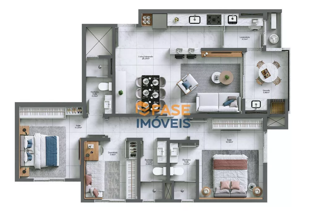 Apartamento, 3 quartos, 93 m² - Foto 4