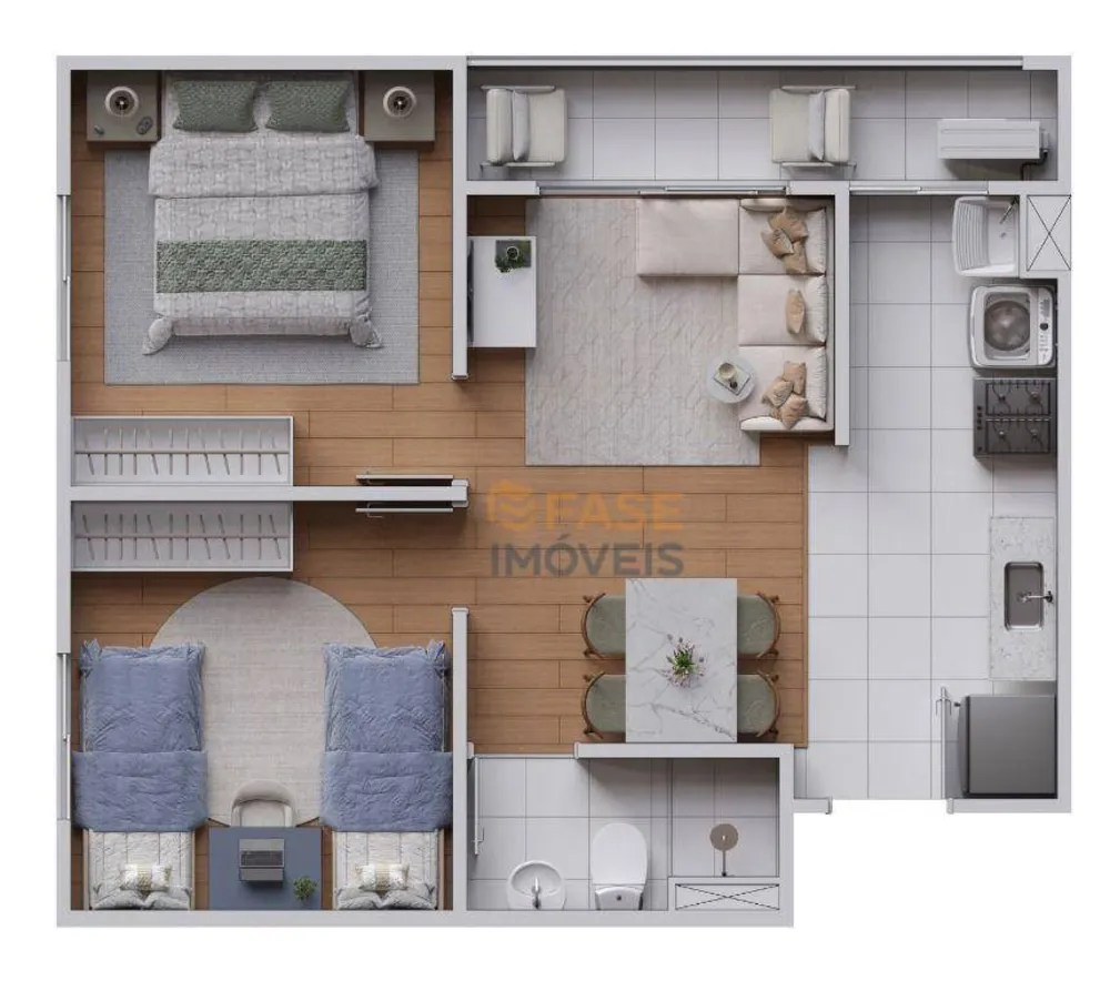 Apartamento, 2 quartos, 43 m² - Foto 3