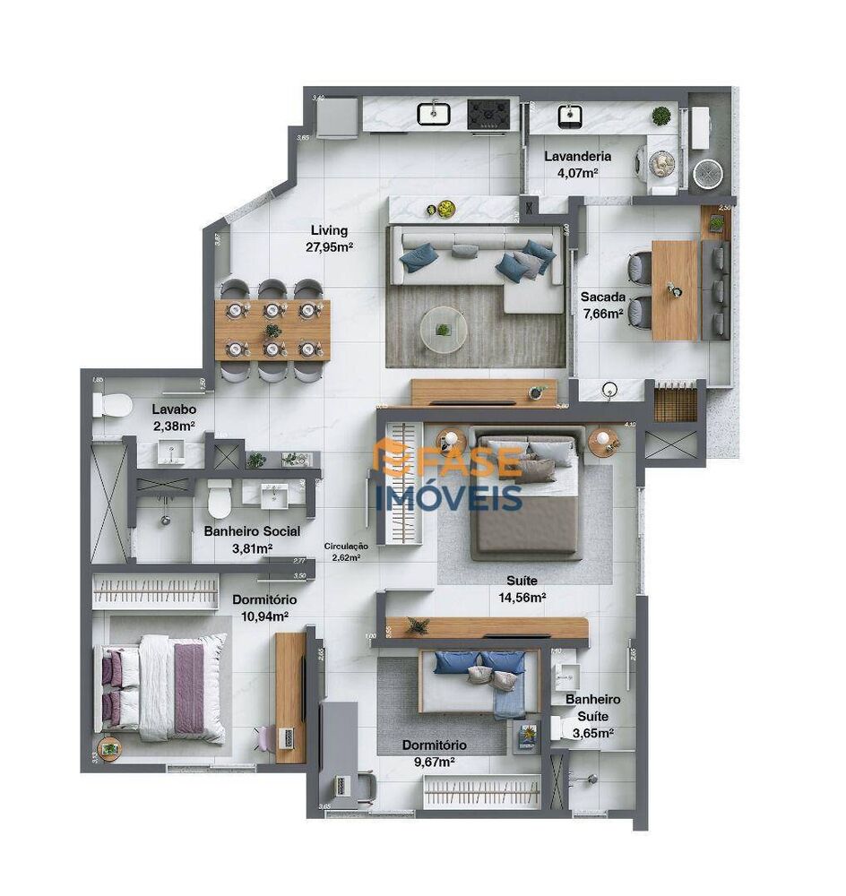 Apartamento, 3 quartos, 101 m² - Foto 12